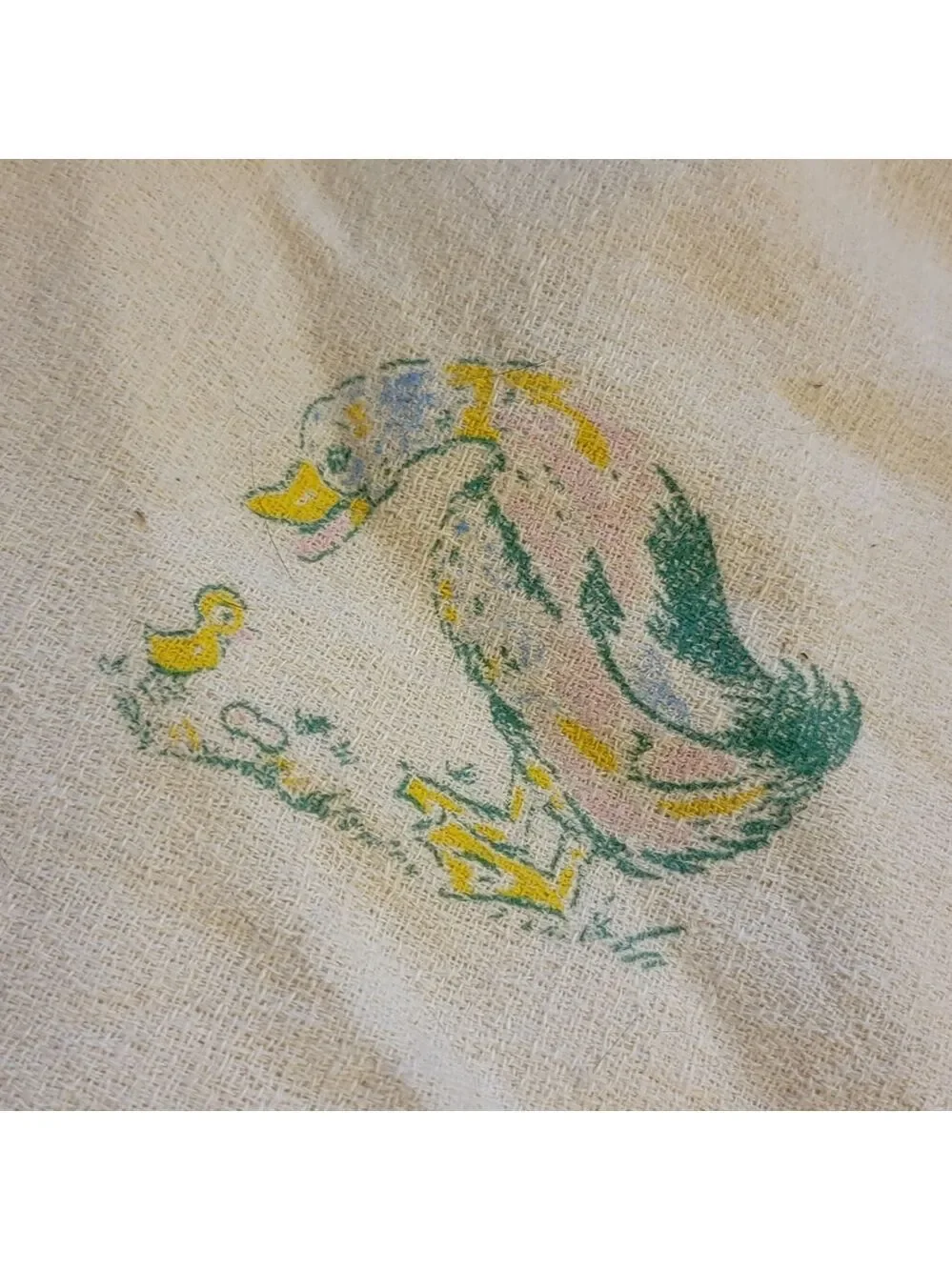 Vtg Quilt Handmade Crib Baby Blanket Children Clown elephant ducks